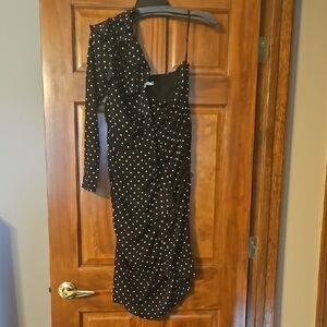 Veronica Beard Black One Shoulder Bodycon Dress